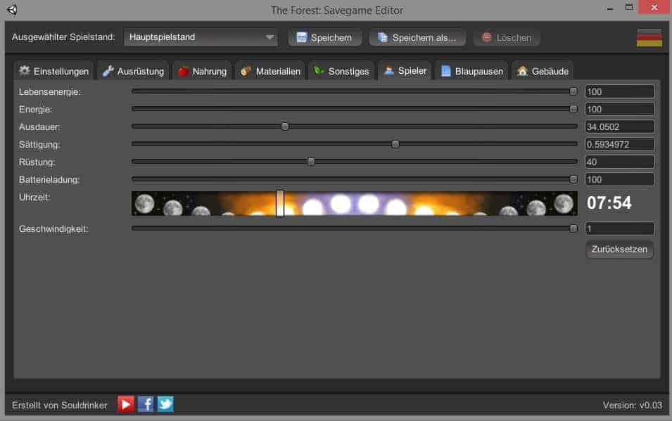 The Forest - Der Savegame Editor - Der Spieler