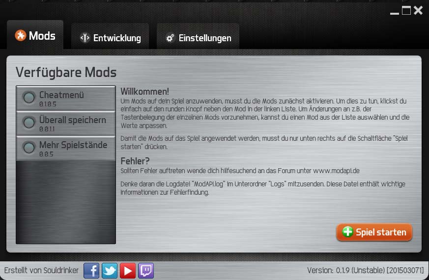 Die Mods der Mod Api von Souldrinker